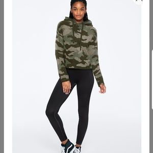 💝NEW PINK CAMO BOYFRIEND RIBBED PULLOVER SWEATER